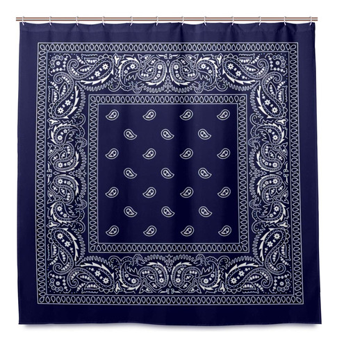 Cortina Ducha Bandana Baño Azul Marino Southwestern X