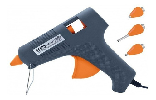 Imagen 1 de 8 de Pistola Encoladora 80w Con 3 Picos - Profesional + 2 Barras