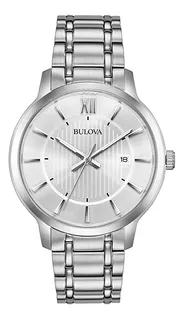 Reloj Bulova Dress Stainless Steel Original Time Square Color de la correa Acero Color del bisel Acero Color del fondo Plateado