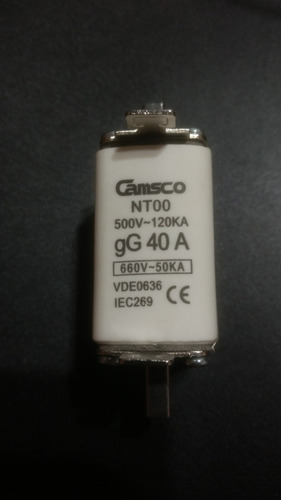 Fusible Nh00 Gl De 40a, 500v Marca Camsco