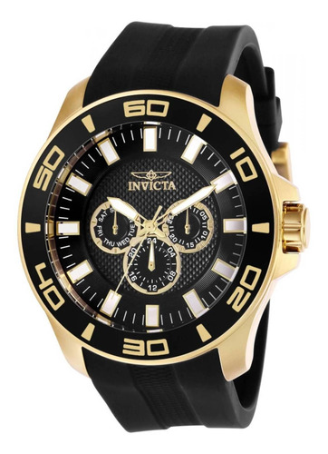 Reloj Invicta 28001 Pro Diver Cuarzo Hombre Correa Negro Bisel Negro Fondo Negro
