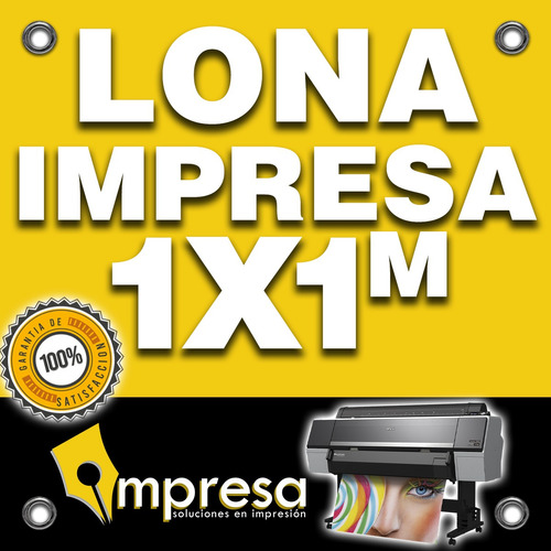 Lona Impresa 1x1 Personalizada Publicidad