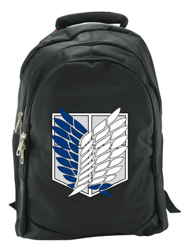 Morral Attack On The Titan Black Maleta Bolso De Espalda