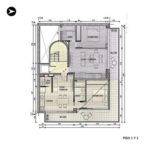 Venta Departamento 2 Dormitorios Rosario