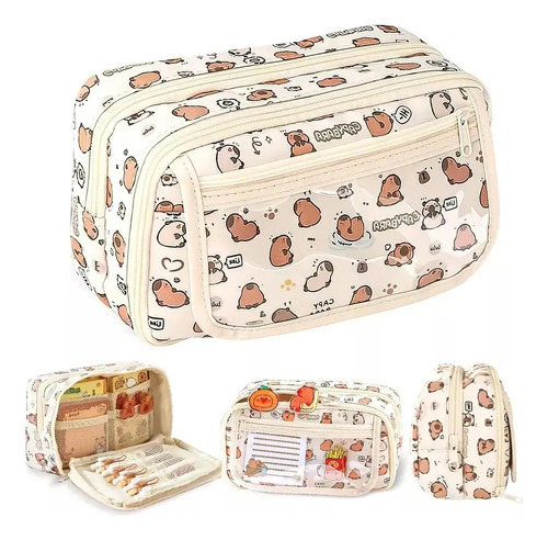 Estuche Para Lápices Capibara Con Cremallera Para Niños De G