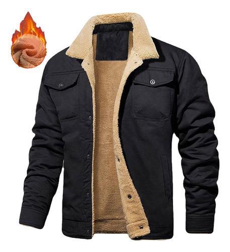 Chaqueta De Invierno Para Hombre Con Cálido Forro Polar