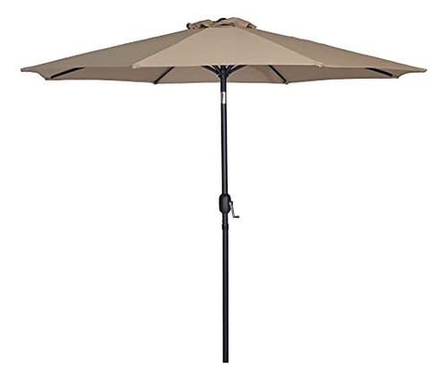 9 Ft Outdoor Patio Umbrella With Push Button Tilt And C...