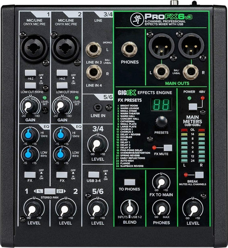 Pack Audio Performer Mackie Mixer Usb 2 Micrófonos Audífonos
