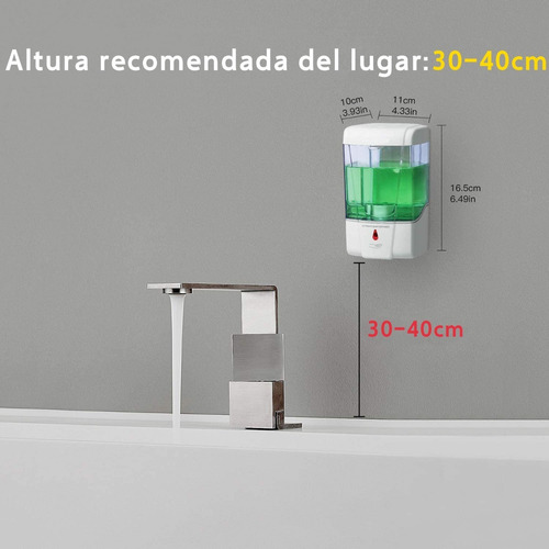 Imagen 4 de 9 de Dispensador De Jabón En Gel Antibacterial Automático