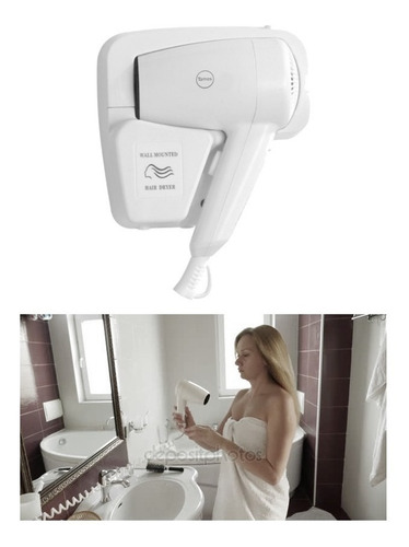 Secador De Cabello Tipo Hotel A Pared 1200w Alta Potencia