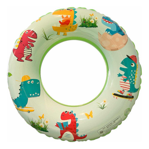 Salvavidas Inflable Dona Diseño Dino 60 Cm 3-7