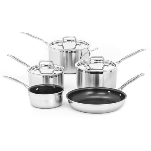 Set De Ollas 8 Piezas Cuisinart Multiclad Acero Inoxidable