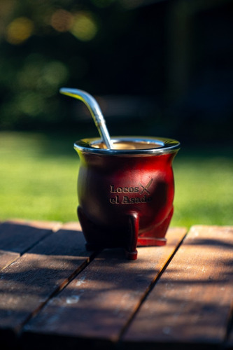 Mate Calabaza Camionero Parrillero Lxa Bombilla Pico Loro