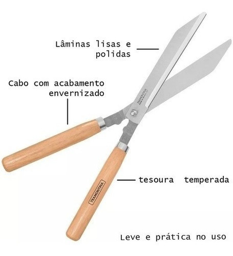 Tesoura De Cortar Grama Lâmina Profissional Tramontina