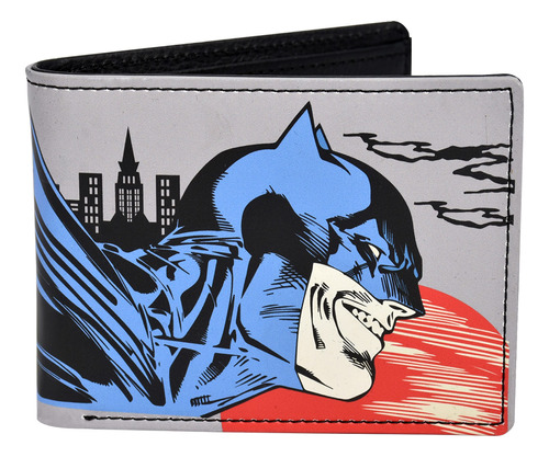 Cartera Plegable Batman En Caja Decorativa De Hojalata Mul