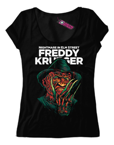 Remera Mujer Freddy Krueger Nightmare Inelm Street T10 Dtg