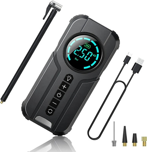 Compresor Aire 180psi Auto Moto Bicicleta Power Bank 4000mah