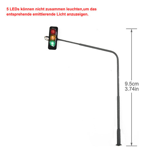 Set Dc/ac 3v Modelo De Lámpara De Señalización Led De Semáfo