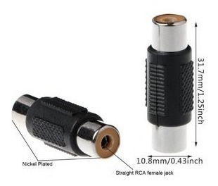 Imagen 3 de 4 de Jack Adaptador Unión Doble Rca Hembra Hembra Pelv