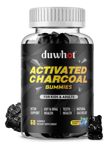 Duwhot Gomitas De Carbon Activado De 500 Mg, Suplemento De C