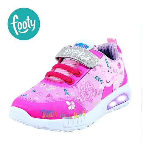 Imagen 3 de 8 de Zapatillas Con Luces Zapatilla Luz Peppa Pig Disney Footy