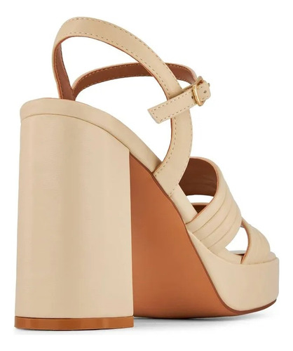 Sandalia Plataforma Andrea Mujer Hueso 3330166