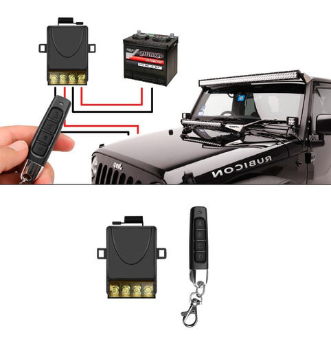 Receptor Rf 30a 12v + Control Remoto 433mhz Barra De Led 4x4