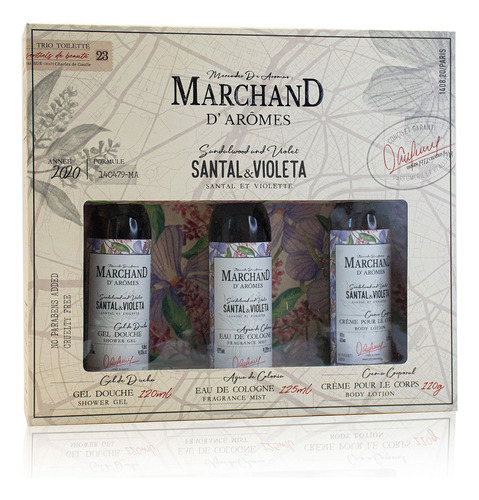 Marchand Set Colonia + Crema + Gel Santal Y Violeta 