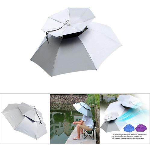 Sombrilla Plegable Montada En La Cabeza