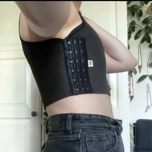 Chaleco Trans Con Vendaje Reforzado S-4xl, Corsé Corto Para