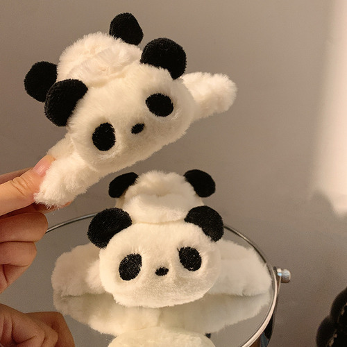 Pinzas Para El Pelo De Peluche Con Forma De Gato Con Forma D
