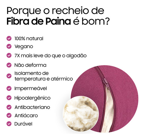 Almofada Cilíndrica Bolster Eco Rolinho Yoga Restaurativa Cor Ameixa Yogateria