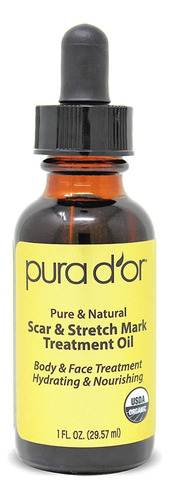 Pura D'or Aceite Organico Para Tratamiento De Cicatrices Y E