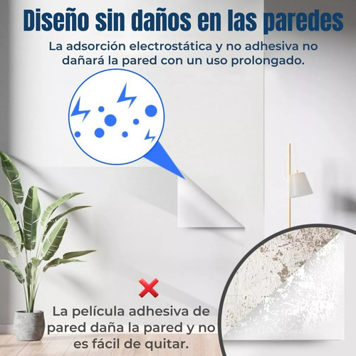 Película Protectora Electroestática De Pared Para Muebles Color Transparente