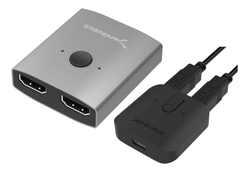 Sabrent Interruptor Compartido Hdmi Dual 4k 2 Puerto + Usb E