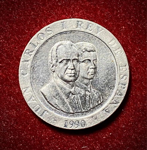 Moneda 200 Pesetas España 1990 Km 855 Juan Carlos 1