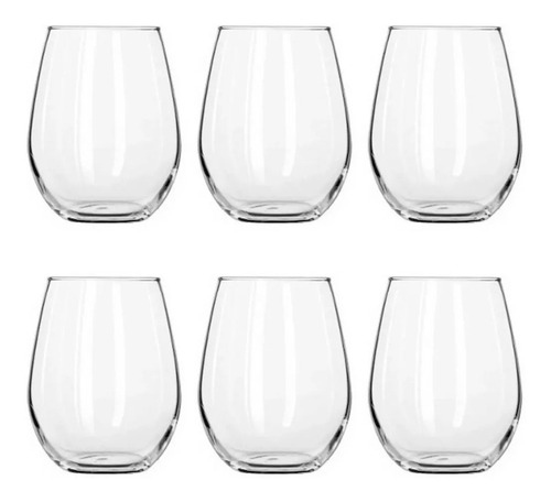 Imagen 5 de 7 de Vaso Vidrio Copa S/tallo Copón Vino Gourmet Rigolleau X6
