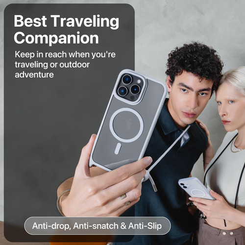 Capa Mageasy Para iPhone 16 Pro Max 6.9 Com Alça Tiracolo