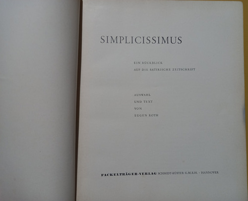 Libro - Una Reseña De La Revista Satírica Germany 1954 (Usado)