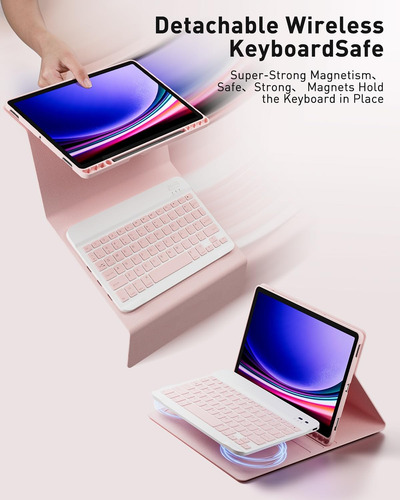 Funda Teclado Samsung Galaxy Tab S6 Lite 10.4 Rosa 2024 2022 Color