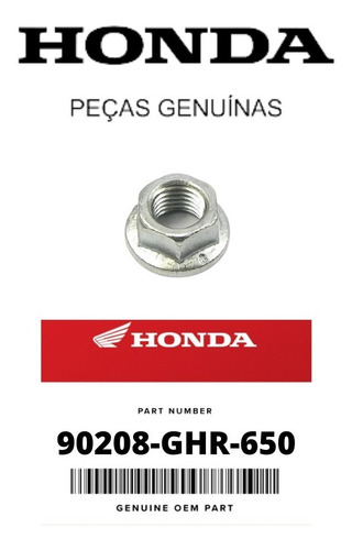 Porca Flange 10mm Pisca Xre300 90208-ghr-650 Original