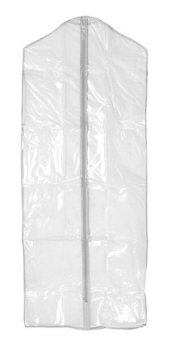 Capa Vestido Branca Tnt/pvc - Zíper Frontal 1,50m