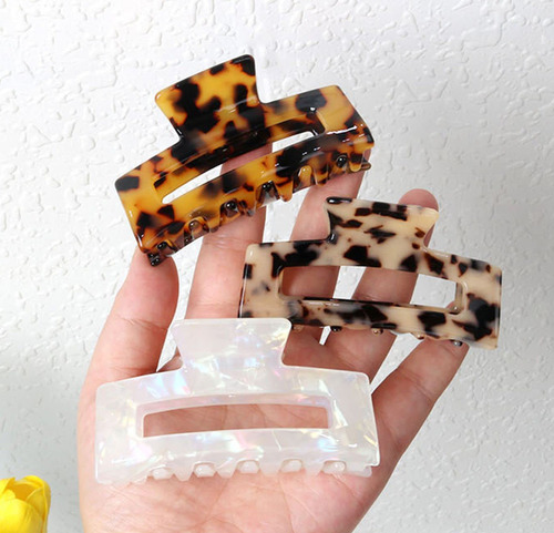 Pinzas Para El Cabello 4 Uds Acetato Plátano Sirena Mmg