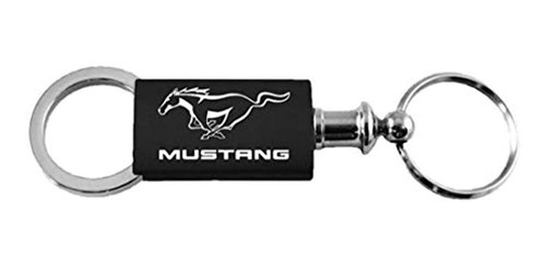 Llavero Metalico Logo Ford Mustang Negro