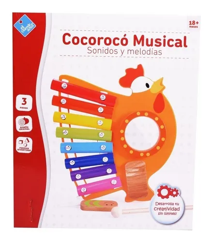 El Duende Azul Xilofon Gallo Cocoroco Musica Madera Ato 6804