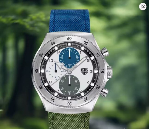 Reloj Hombre Rollstimi Pagani Desing Rt-7932 V Cuarzo Crono Azul Marino Y Verde Plateado Blanco