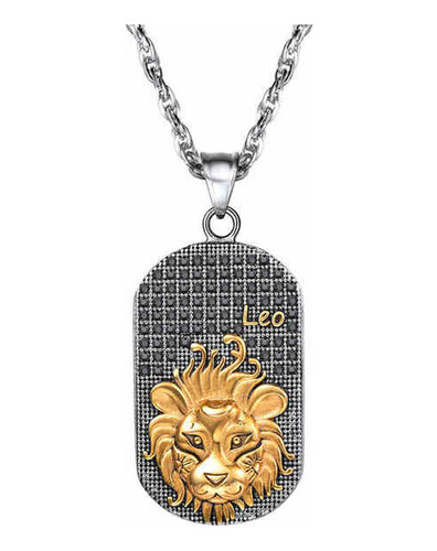 Collar Con Colgante Del Zodiaco Aries Para Hombre, Leo