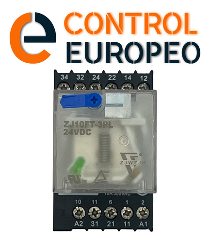 Relevador 24vdc 11pin 10a Circular Zj10ft-3pl Con Base
