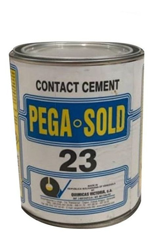 Imagen 1 de 5 de Cemento De Contacto/ Pega Amarilla Pega-sold 23, 1/4 Gal