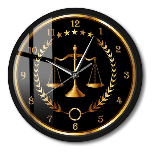 Scale Of Justice - Reloj Redondo Con Marco De Metal, Funcion